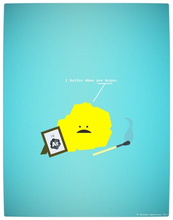 Vamers - Artistry - Minimalist Geek Love Posters - I Sulpher When You Are Gone