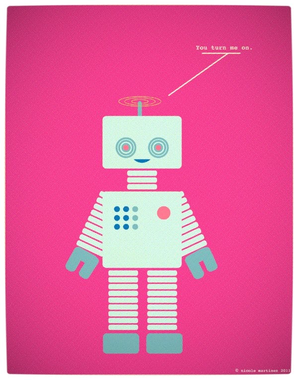 Vamers - Artistry - Minimalist Geek Love Posters - You Turn Me On