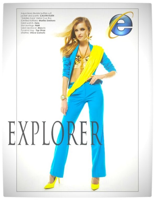 Vamers - Apparel - Ladies Fashion Inspired by Internet Browsers - Viktorija Pashuta - Internet Explorer