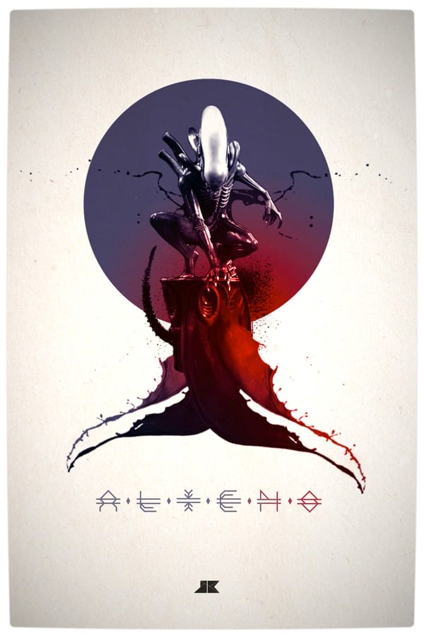 Vamers - Artistry - Beautifully Stylized Posters Of Heroes and Villains - By Josip Kelava - Aliens