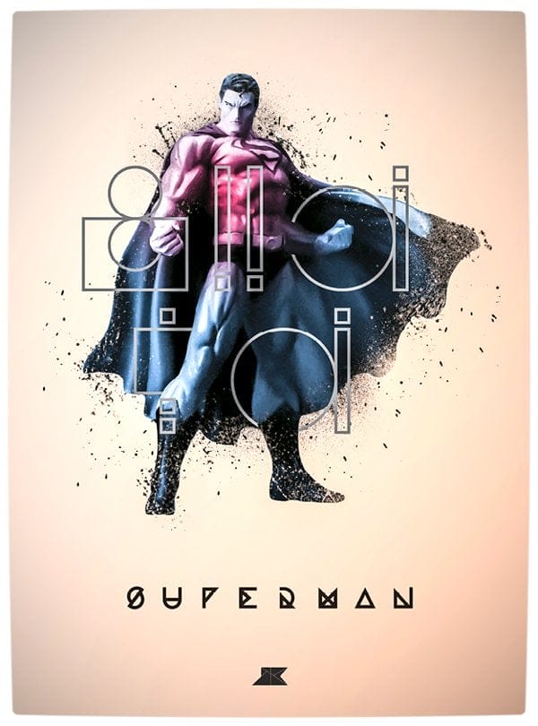 Vamers - Artistry - Beautifully Stylized Posters Of Heroes and Villains - By Josip Kelava - Superman