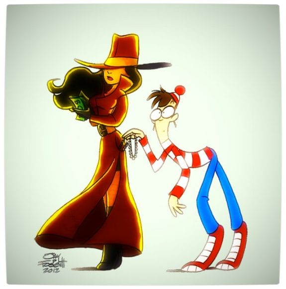 Vamers - Artistry - Carmen Sandiego and Where's Wally - A Perfectly Unfindable Match - Where is Waldo by Georgia Queef