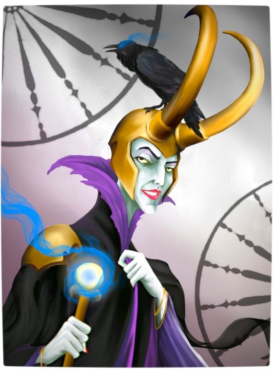 Vamers - Artistry - Disney Princesses Imagined as The Avengers - Maleficent as Loki