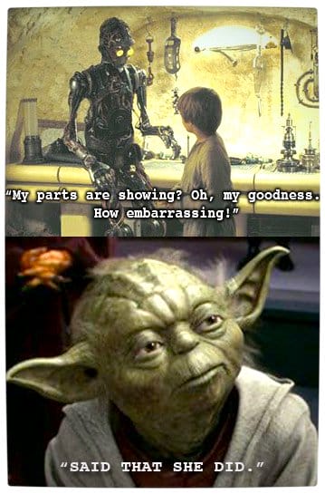 Vamers - Humour - Said That She Did - A Meme By Yoda - Embarassed