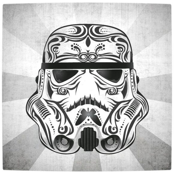 Vamers - Artistry - Beautiful Day of the Dead Styled Star Wars Posters by John Karpinsky - Storm Trooper