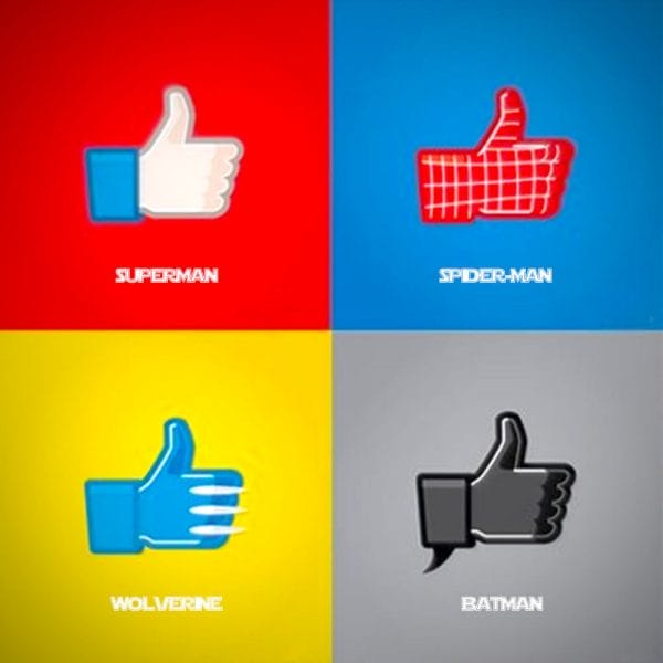 Vamers - Artistry - Superhero Like Facebook Style - Superman - Batman - Wolverine - Spider-Man - Full