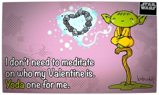 Vamers - Geekosphere - Say 'I Love You' with these Star Wars Valentines e-Cards - Yoda One For Me
