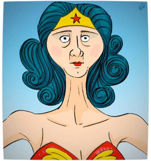 Vamers - Geekosphere - Artistry - Old Superheroes - Heroes in in their Golden Years - Art by Lelpel - Wonder Woman