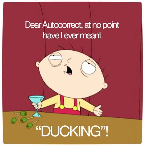 Vamers - Humour - Dear Autocorrect - Ducking - Full