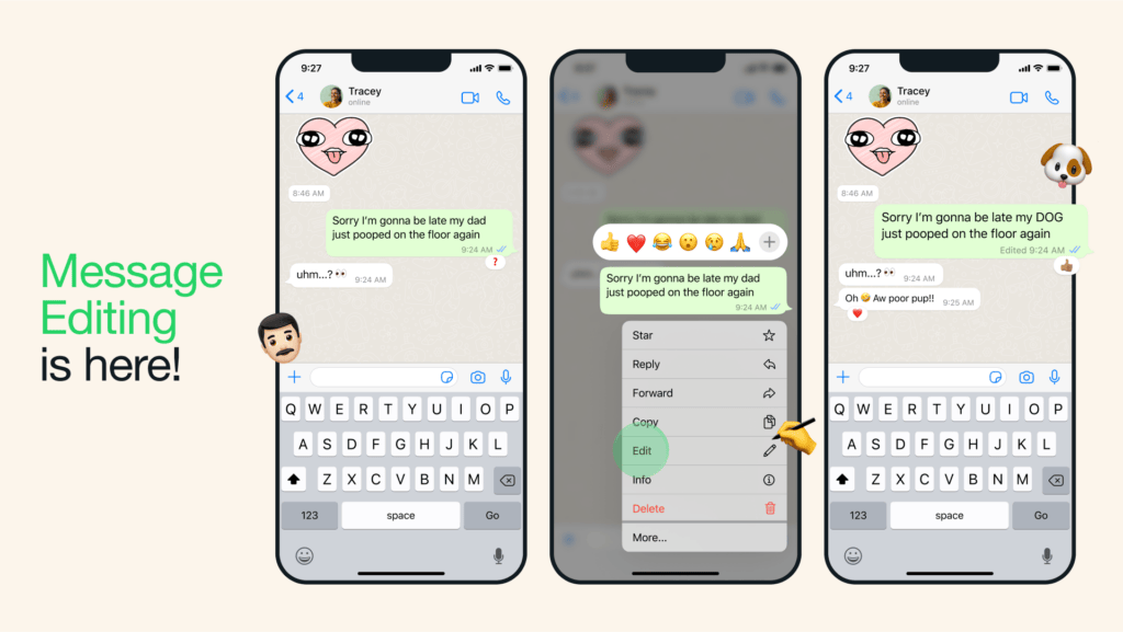 WhatsApp Edit Messages finally here.